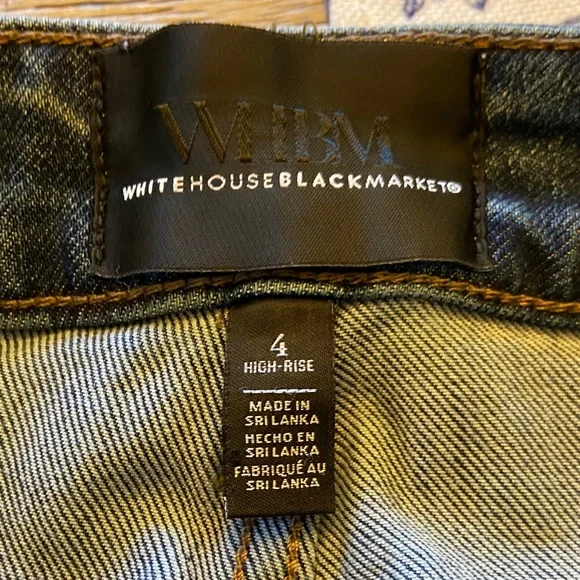 White House Black Market High Rise Blue Jeans - Picture 4 of 5
